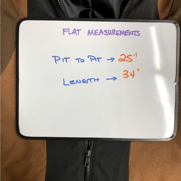 Vintage Luba Brown Black Faux Suede Colour Block Coat W Faux Fur Trim XL - Picture 6 of 16